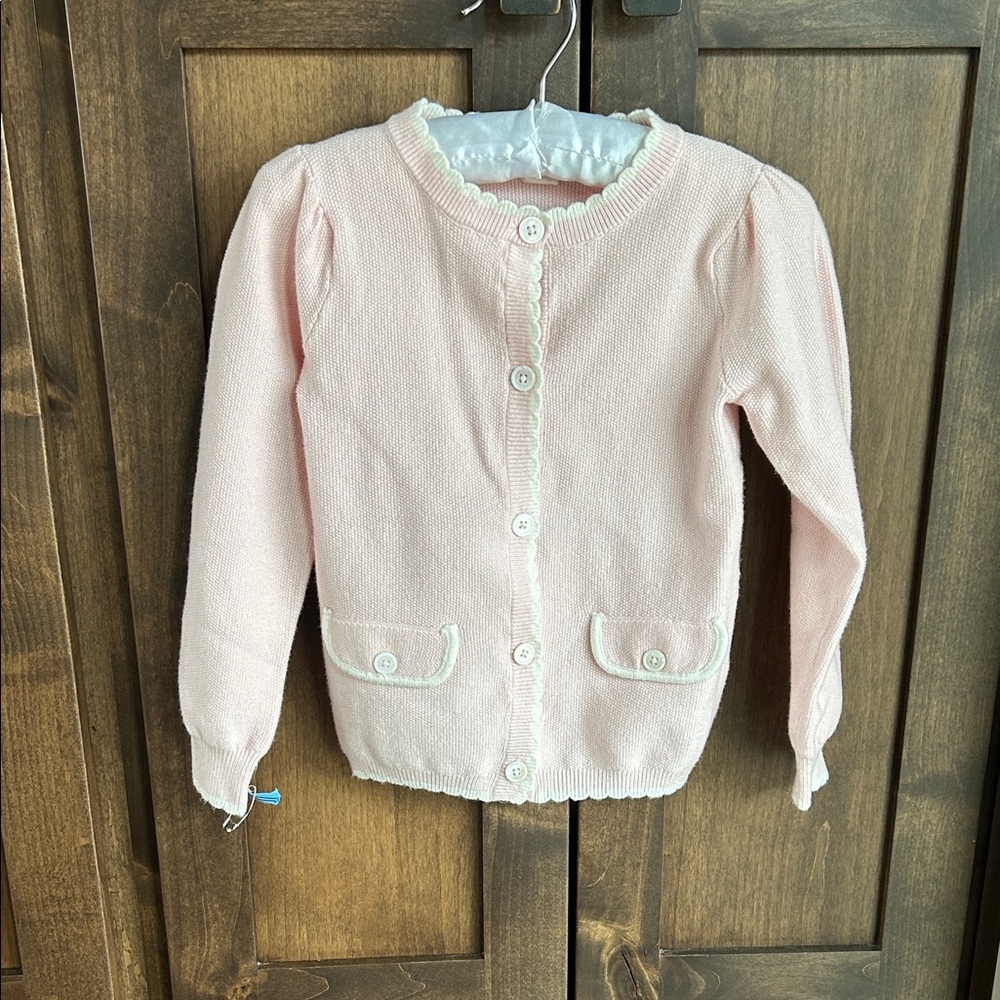 Edgehill Collection Soft Pink Button-Up Sweater